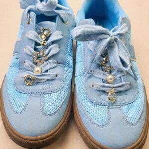 G by Guess Light Blue Athletic Shoes with Charms